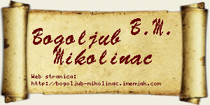 Bogoljub Mikolinac vizit kartica